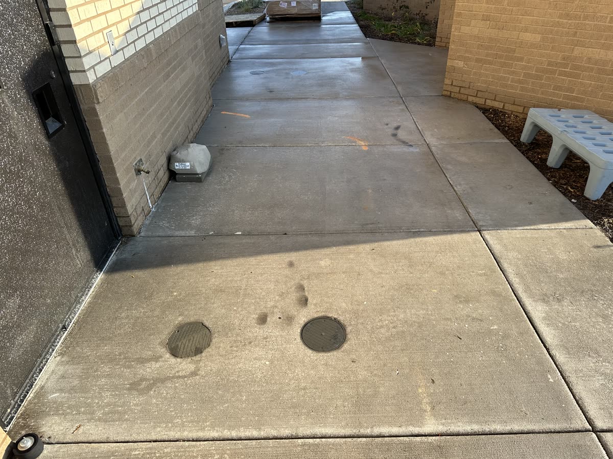 The same walkway after cleaning