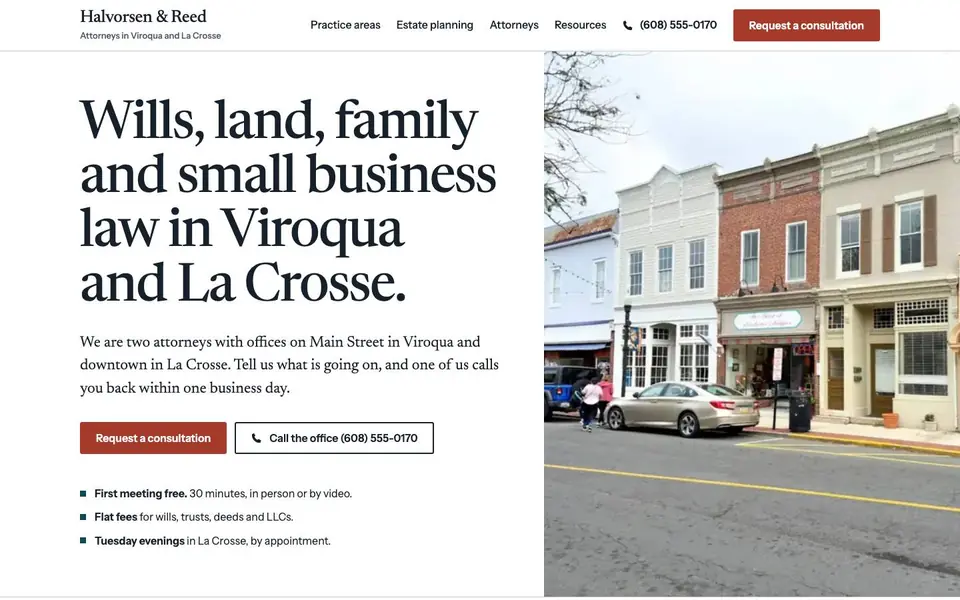 Home page of the Halvorsen & Reed concept site