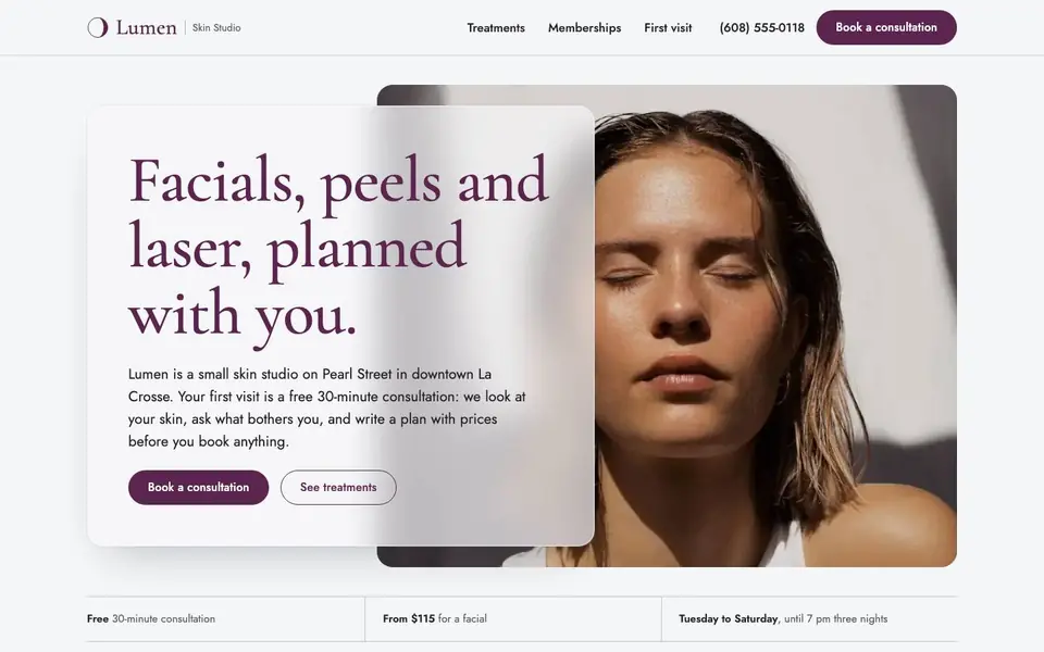Home page of the Lumen concept site