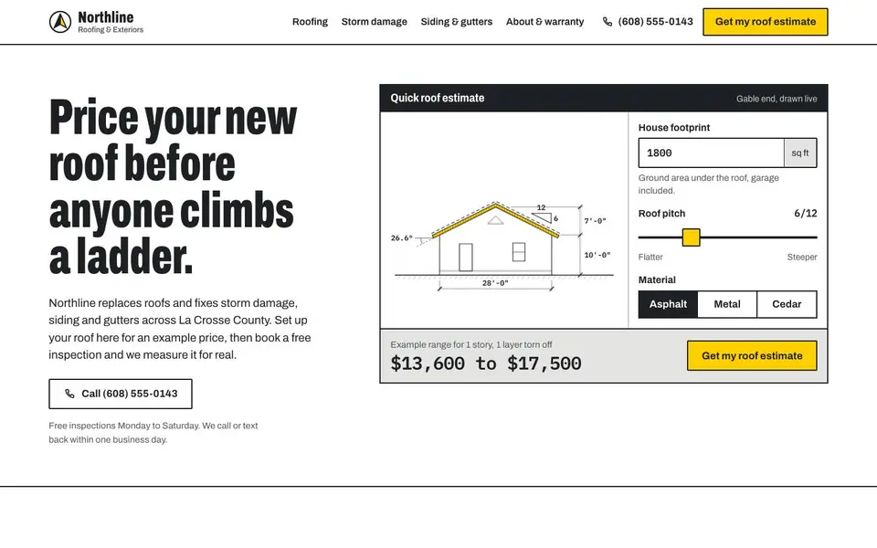 Home page of the Northline concept site